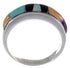 Multicolor Inlay Genuine Sterling Silver Ring Size 6-1/2 TX38234